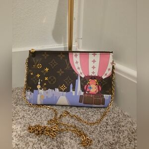 Louis Vuitton Monogram 2019 Christmas Animation Double Zip Poch